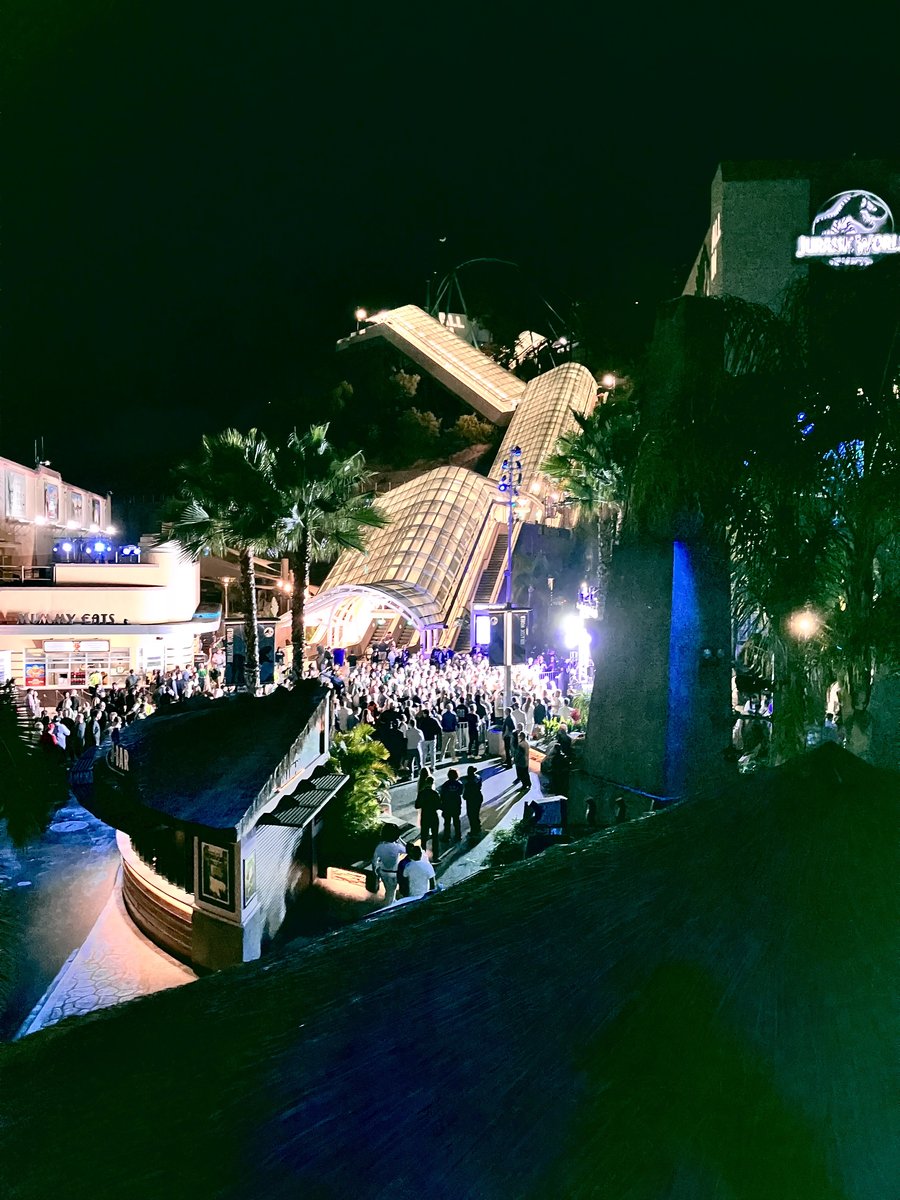 Crowd outside the venue at night, All-In Summit LA, Los Angeles, CA
