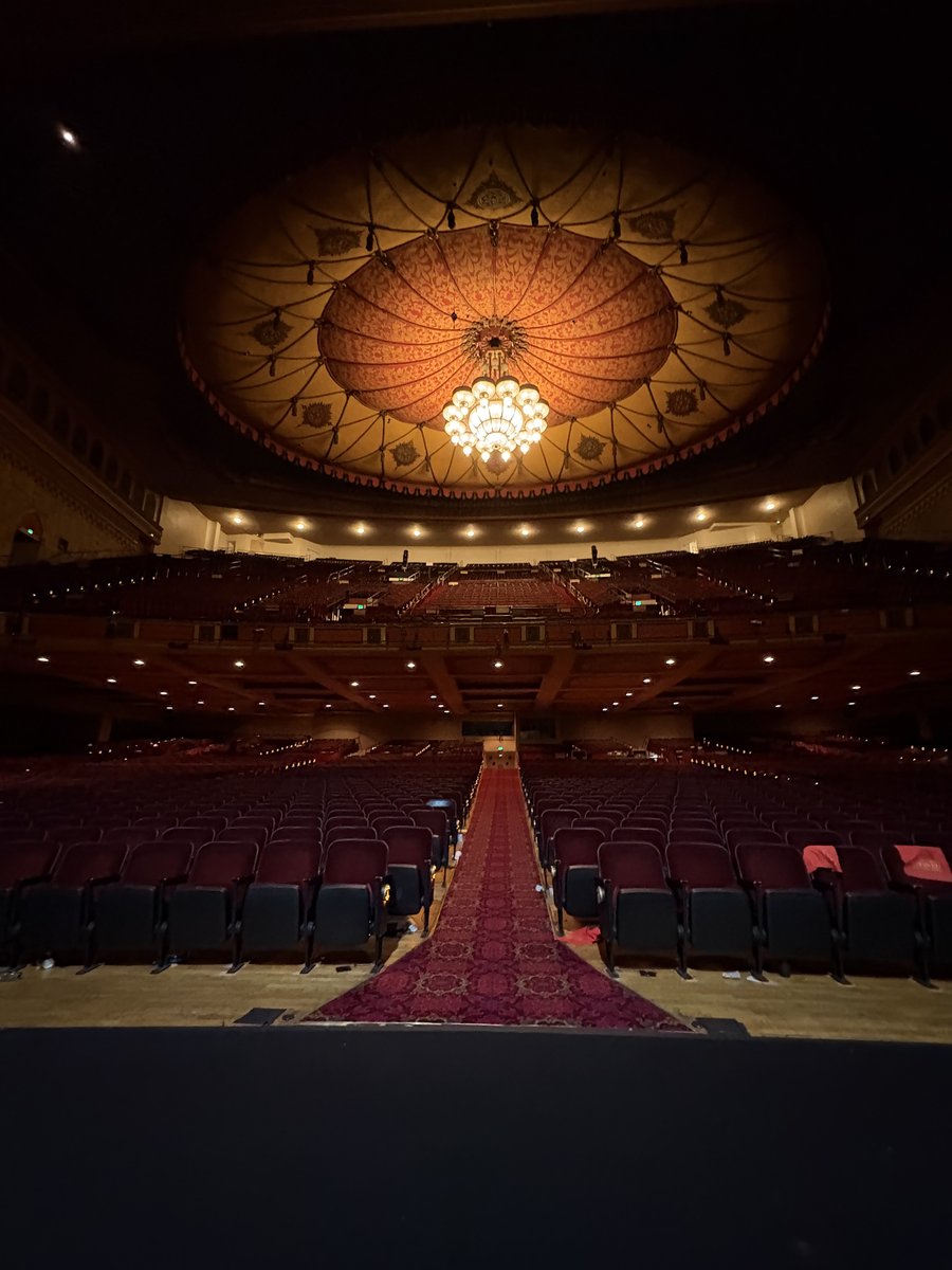 Empty auditorium interior before doors open, All-In Summit LA, Los Angeles, CA