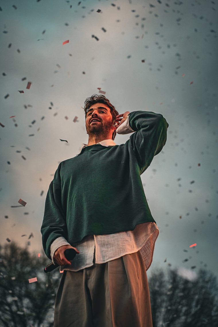 The Chainsmokers performing on stage, Boston, MA