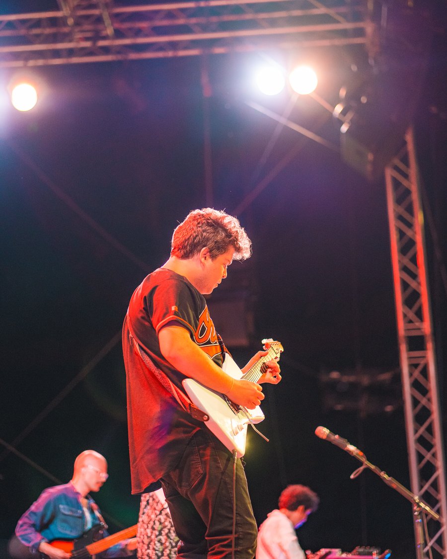 Soccer Mommy guitarist performing, Portsmouth, NH