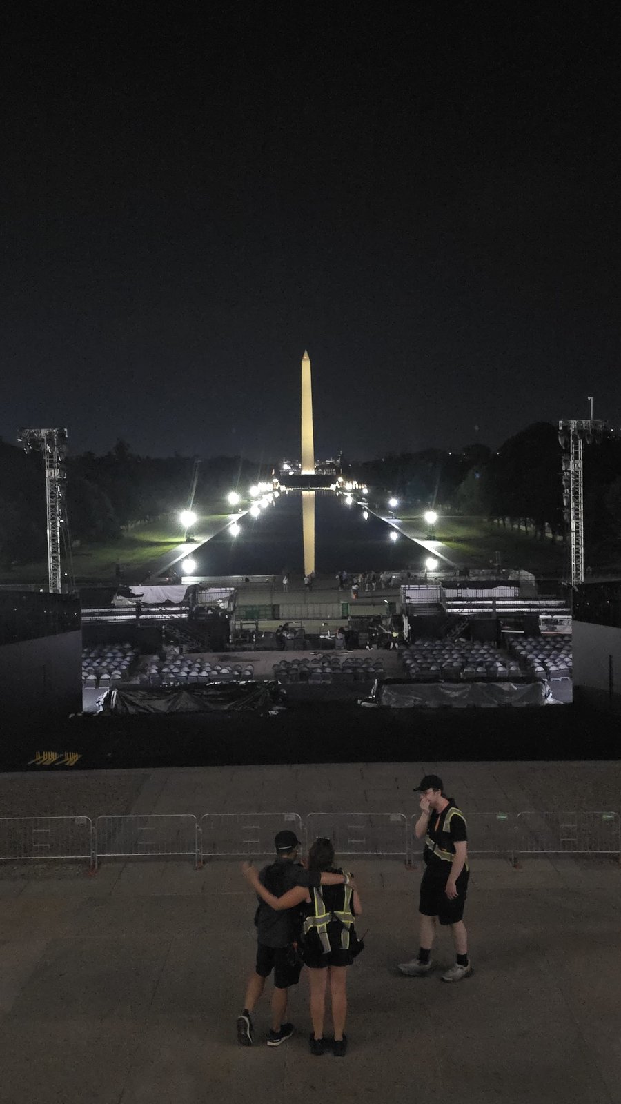 Production crew on site at UFC Freedom 250, Washington, D.C.