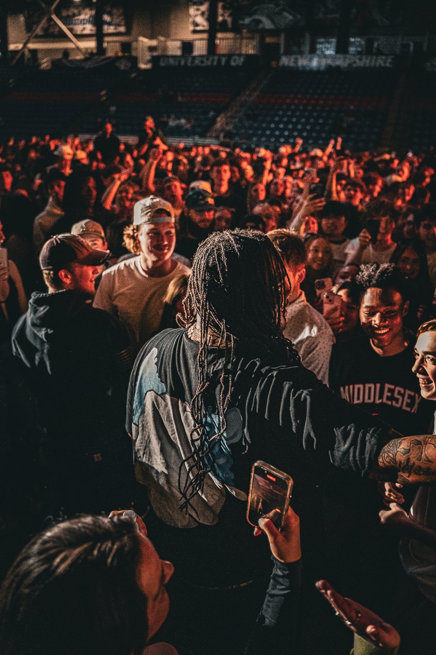Waka Flocka Flame in the crowd at the show, Durham, NH
